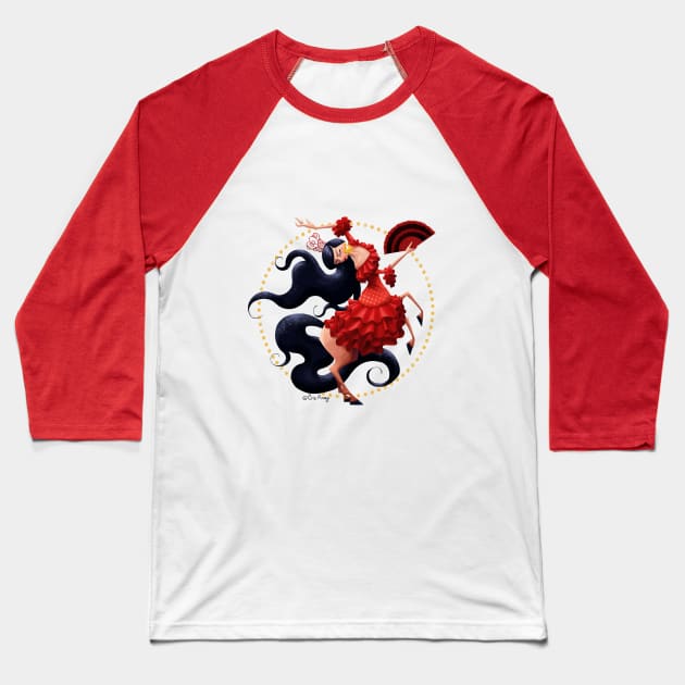 Flamenco centaur Baseball T-Shirt by CrisArroyo